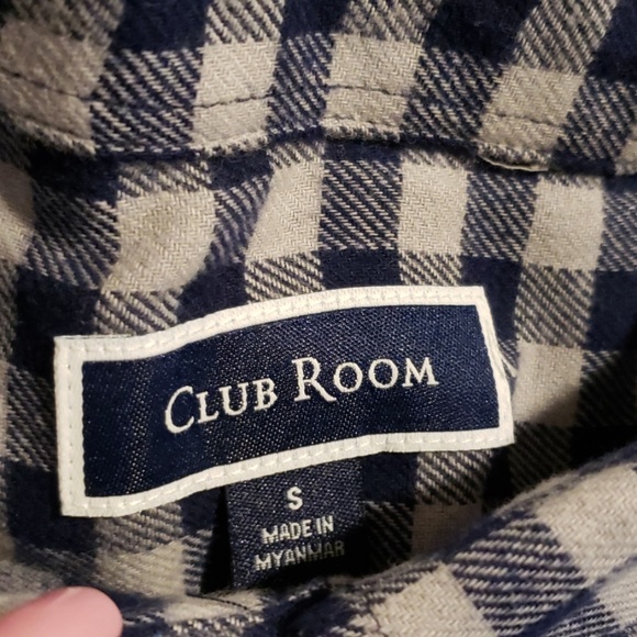 NWT - Navy & Gray Checked Flannel Shirt - Picture 4 of 5
